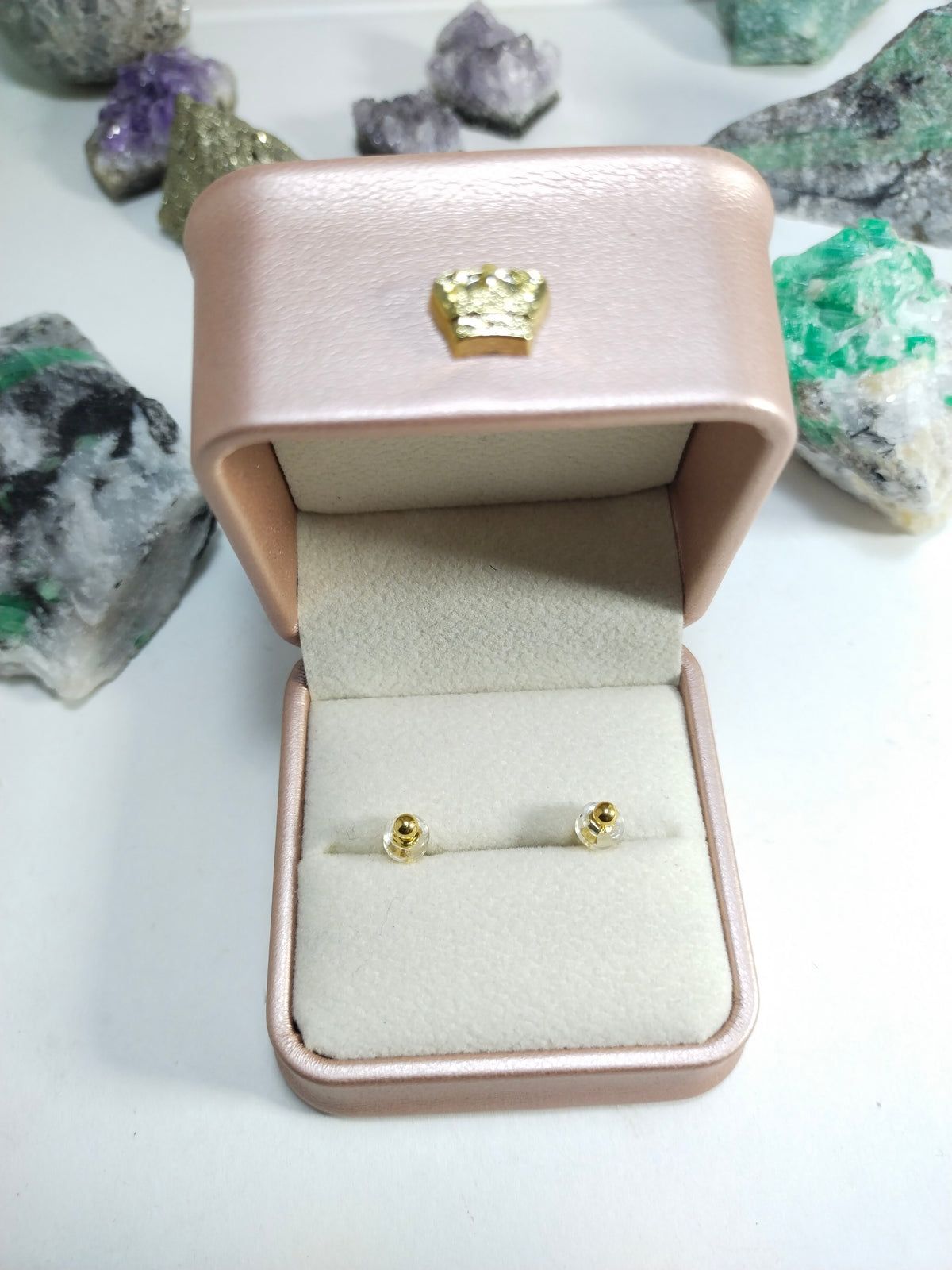 Aretes topos oro puro 100% 18k AU750 ITALIANO Joyeria acendrado Cali