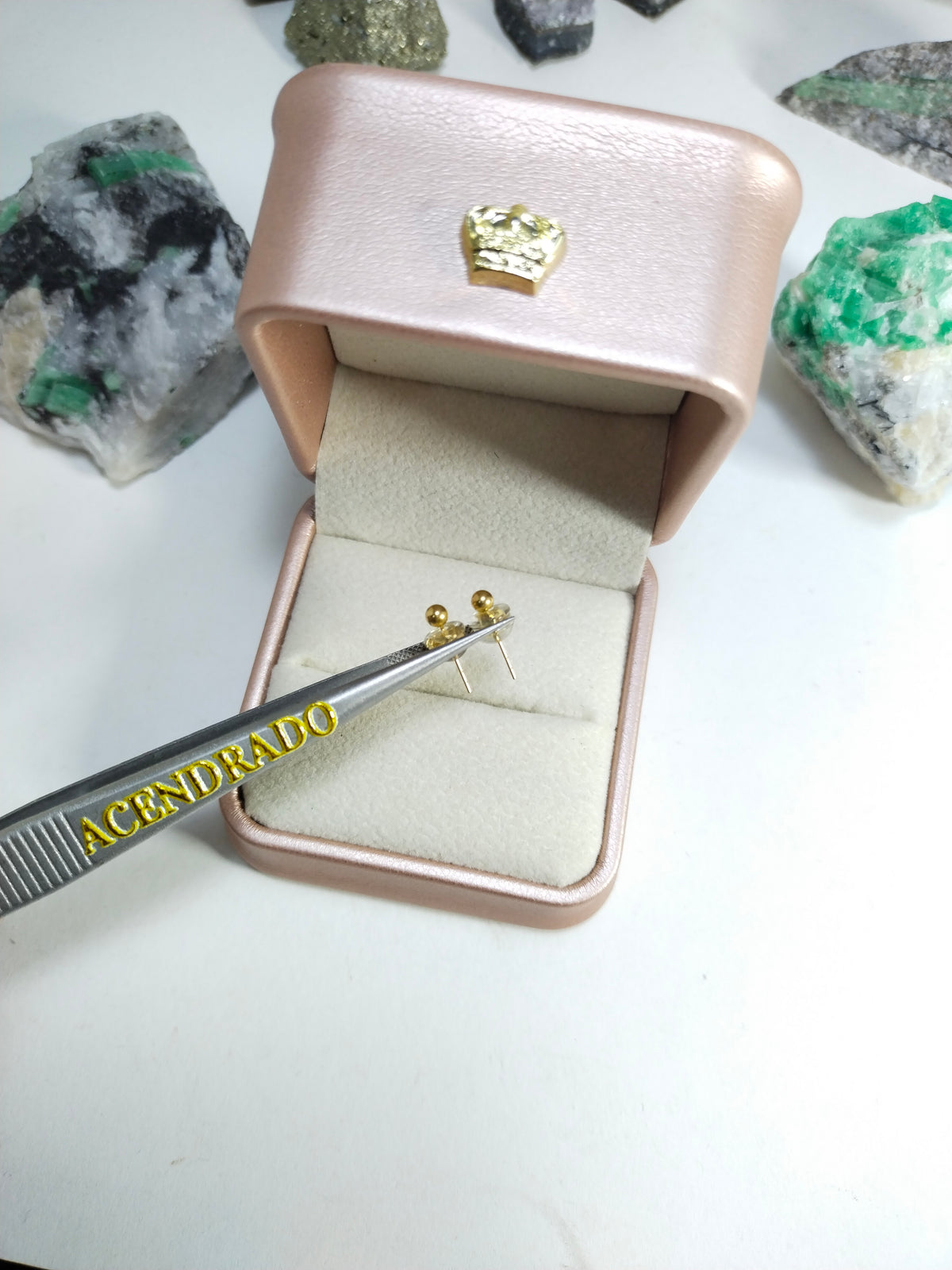 Aretes topos oro puro 100% 18k AU750 ITALIANO Joyeria acendrado Cali