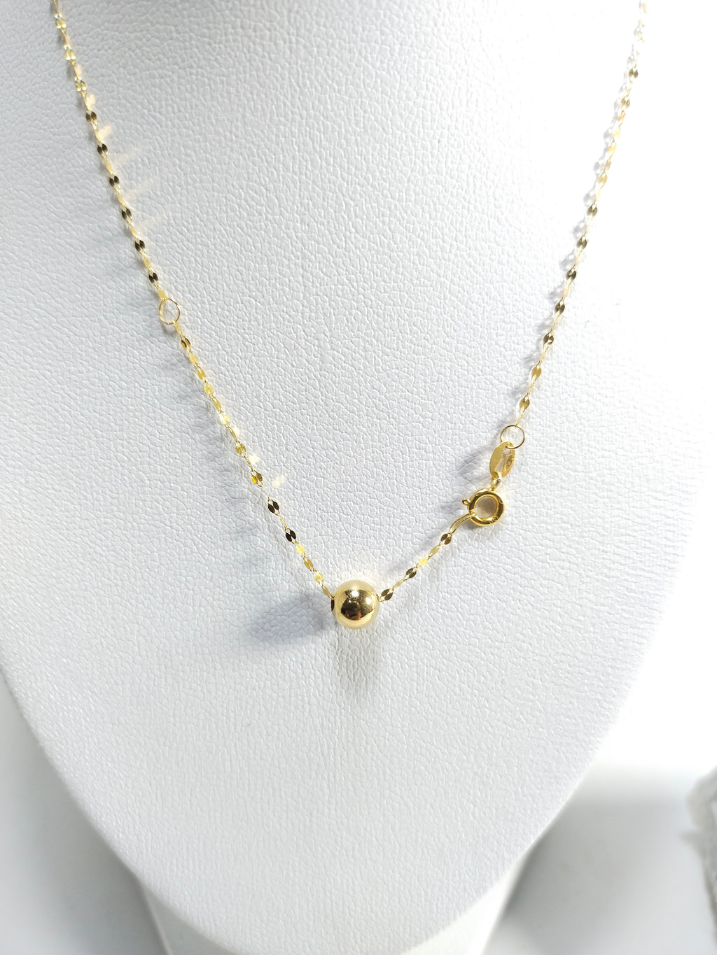 Cadena Collar oro 18K italiano + Dije bolita 5mm Oro puro italiano Joyeria acendrado