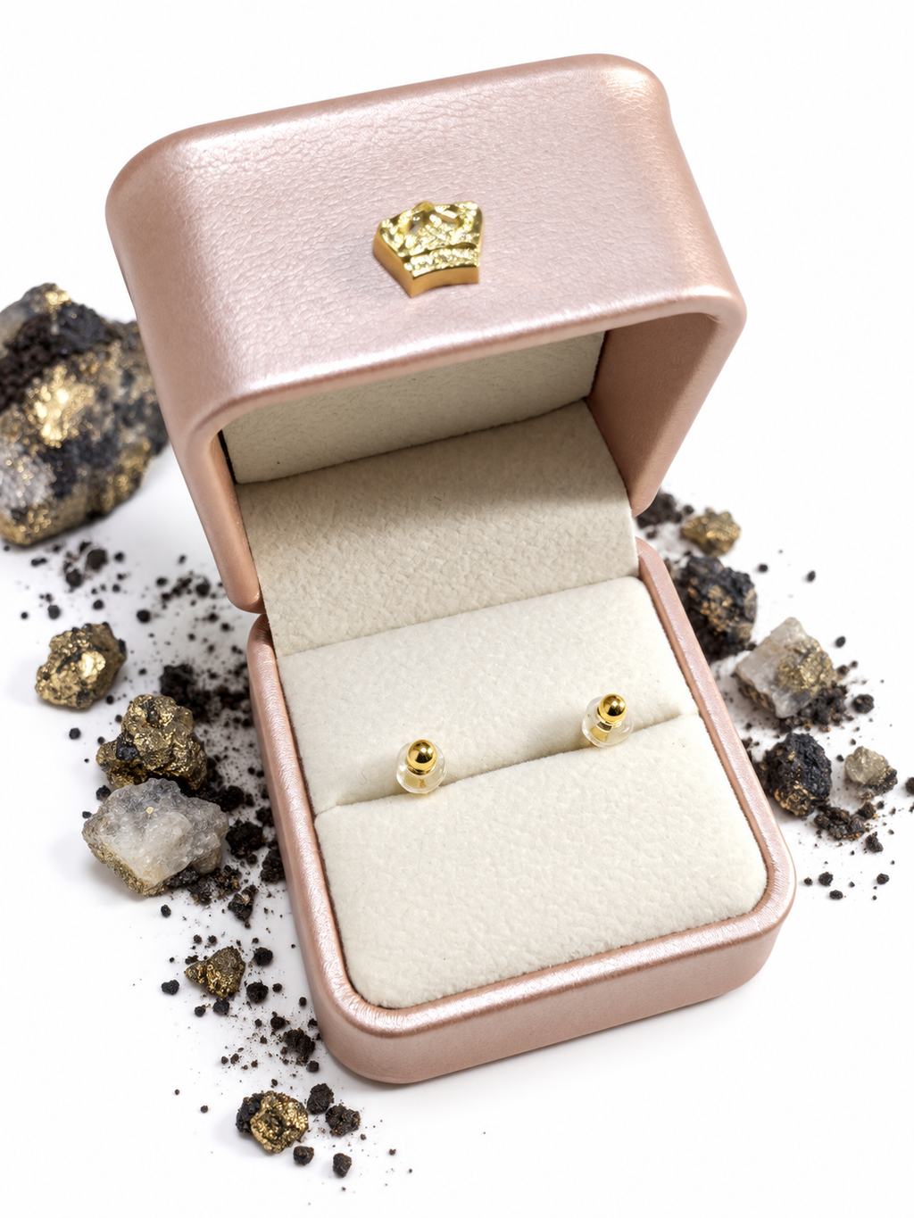 Aretes topos oro puro 100% 18k AU750 ITALIANO Joyeria acendrado Cali